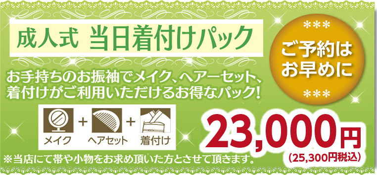 成人式当日着付けパック